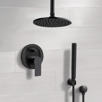 Shower Faucet Matte Black Shower System With 8